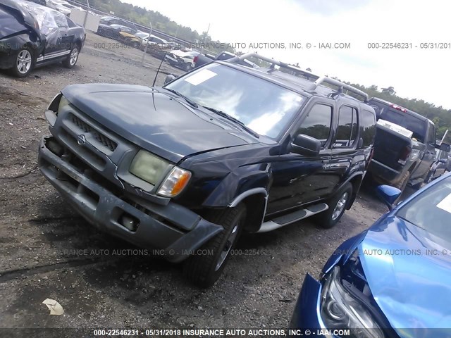 5N1ED28Y9YC611439 - 2000 NISSAN XTERRA XE/SE BLACK photo 2