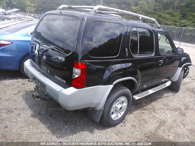 5N1ED28Y9YC611439 - 2000 NISSAN XTERRA XE/SE BLACK photo 4