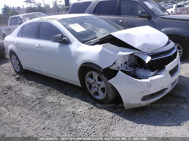 1G1ZA5EU4CF155237 - 2012 CHEVROLET MALIBU LS WHITE photo 1