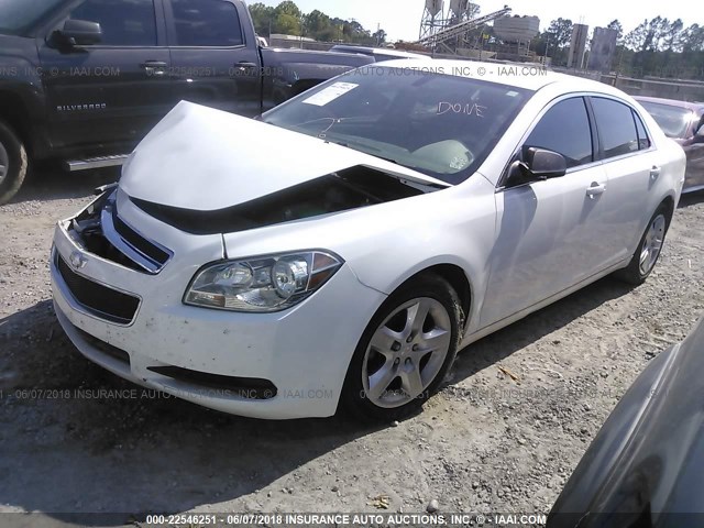 1G1ZA5EU4CF155237 - 2012 CHEVROLET MALIBU LS WHITE photo 2