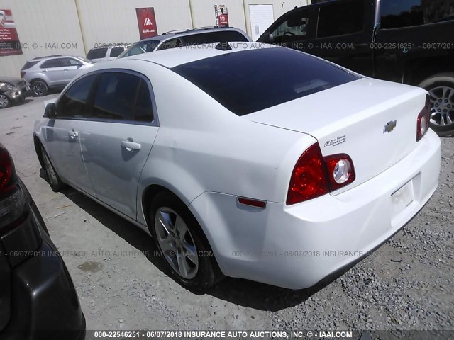 1G1ZA5EU4CF155237 - 2012 CHEVROLET MALIBU LS WHITE photo 3