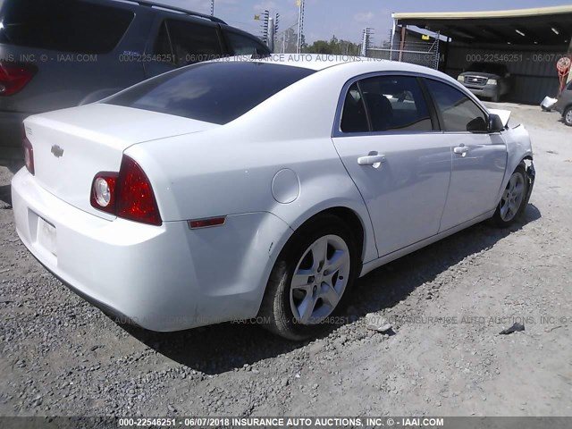 1G1ZA5EU4CF155237 - 2012 CHEVROLET MALIBU LS WHITE photo 4