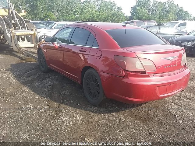 1C3LC56R47N502468 - 2007 CHRYSLER SEBRING TOURING RED photo 3