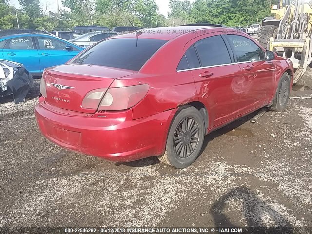 1C3LC56R47N502468 - 2007 CHRYSLER SEBRING TOURING RED photo 4