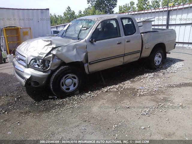 5TBBT44143S354463 - 2003 TOYOTA TUNDRA ACCESS CAB SR5 TAN photo 2