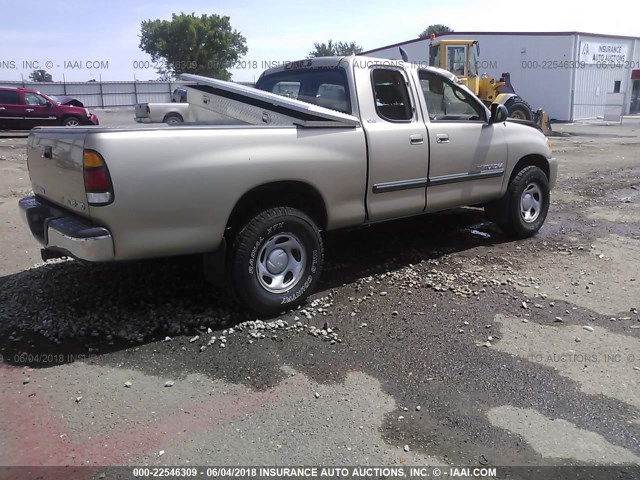 5TBBT44143S354463 - 2003 TOYOTA TUNDRA ACCESS CAB SR5 TAN photo 4