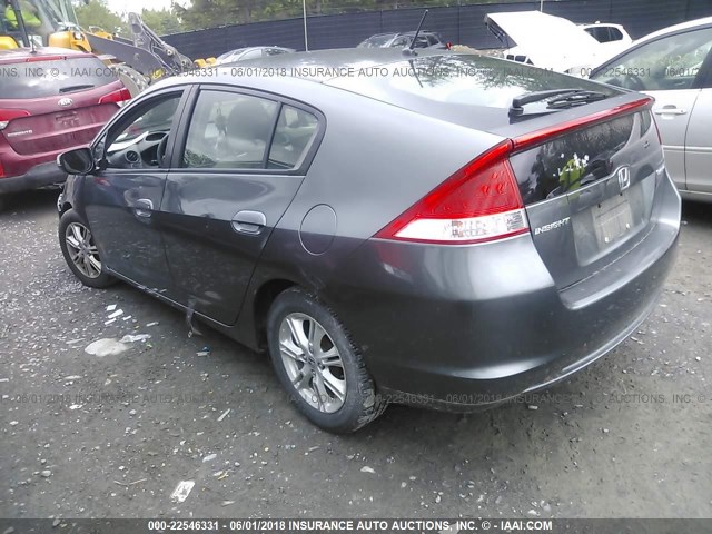 JHMZE2H70AS019142 - 2010 HONDA INSIGHT EX GRAY photo 3