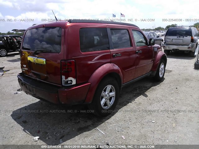 1D8GT58K27W528642 - 2007 DODGE NITRO SLT RED photo 4