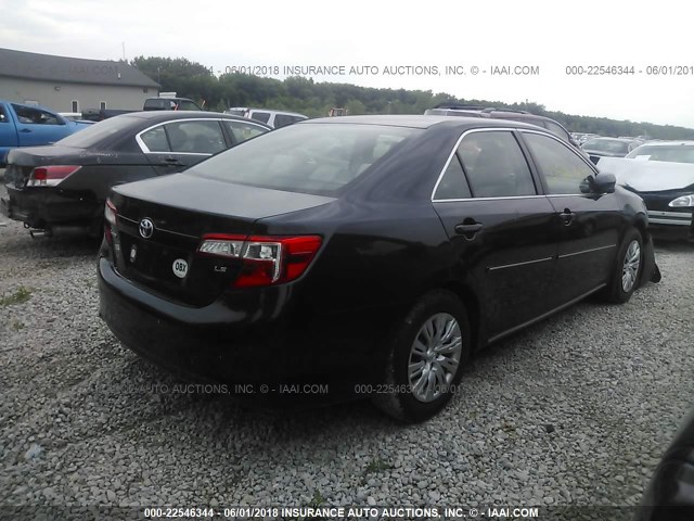 4T1BF1FK6CU011356 - 2012 TOYOTA CAMRY SE/LE/XLE 黑色 照片 4