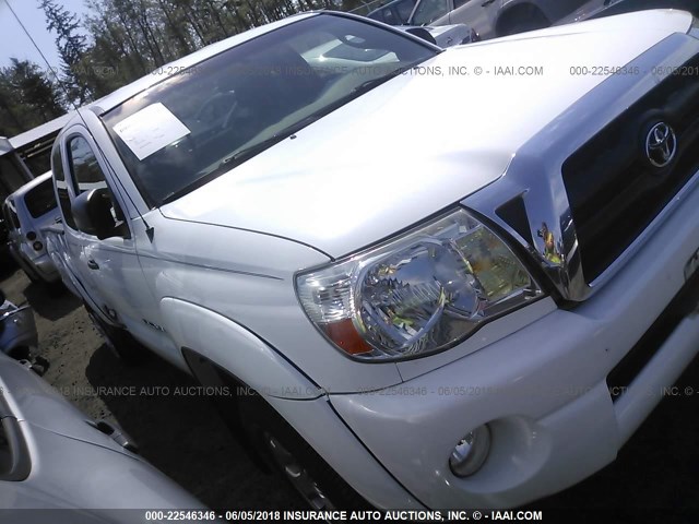 5TETU62N25Z026457 - 2005 TOYOTA TACOMA PRERUNNER ACCESS CAB WHITE photo 1