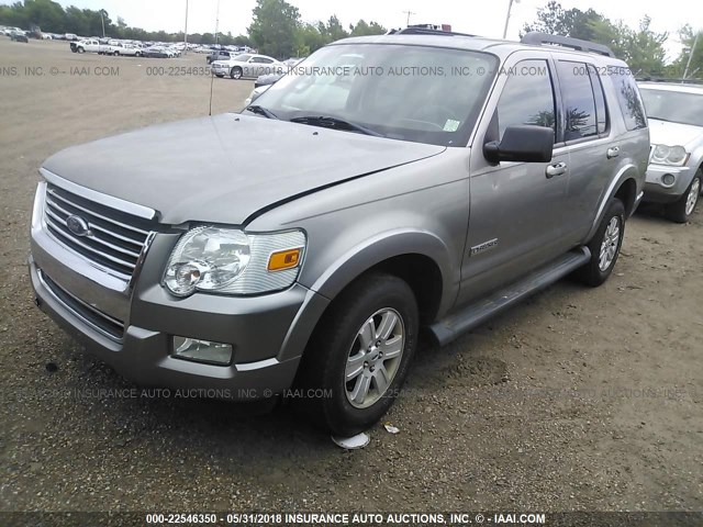 1FMEU63E88UA59351 - 2008 FORD EXPLORER XLT GRAY photo 2