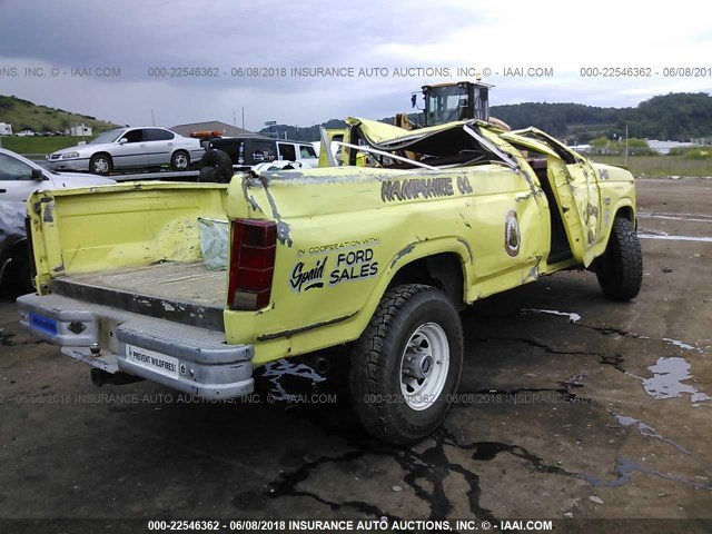 1FTEF26N2GNB41359 - 1986 FORD F250 YELLOW photo 4