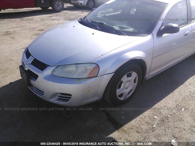 1B3EL46X06N287054 - 2006 DODGE STRATUS SXT SILVER photo 6