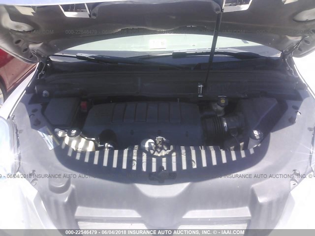 5GALVBED7AJ115651 - 2010 BUICK ENCLAVE CXL 银色 照片 10