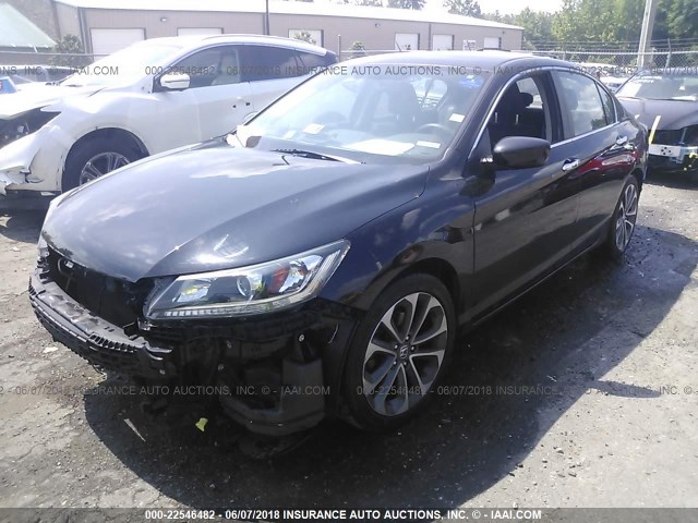 1HGCR2F53DA154432 - 2013 HONDA ACCORD SPORT 黑色 照片 2