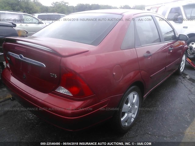 1FAFP38322W171148 - 2002 FORD FOCUS ZTS MAROON photo 4