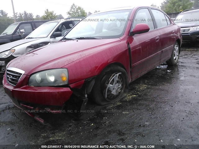 KMHDN46D45U937191 - 2005 HYUNDAI ELANTRA GLS/GT RED photo 6