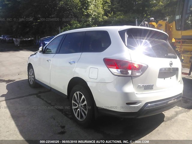 5N1AR2MM0FC612592 - 2015 NISSAN PATHFINDER S/SV/SL/PLATINUM 白色 照片 3
