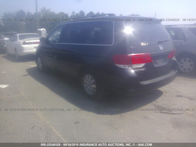 5FNRL38708B040755 - 2008 HONDA ODYSSEY EXL BLACK photo 3