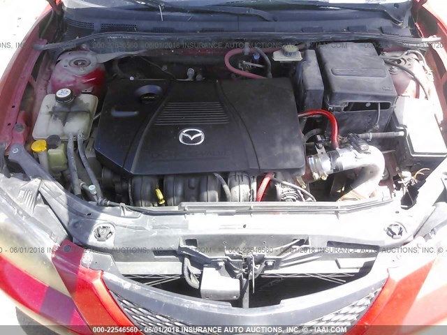 JM1BK12F851300316 - 2005 MAZDA 3 I RED photo 10