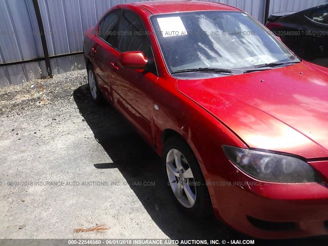 JM1BK12F851300316 - 2005 MAZDA 3 I RED photo 6