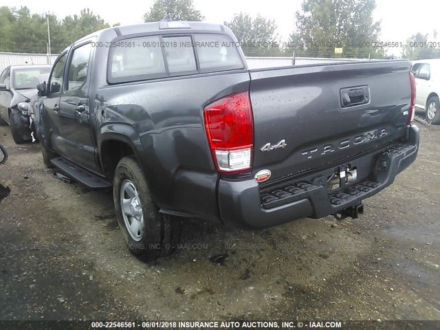 3TMCZ5AN0HM104944 - 2017 TOYOTA TACOMA DBL CAB/SR/TRDSPT/OR/PRO ნაცრისფერი ფოტო 3