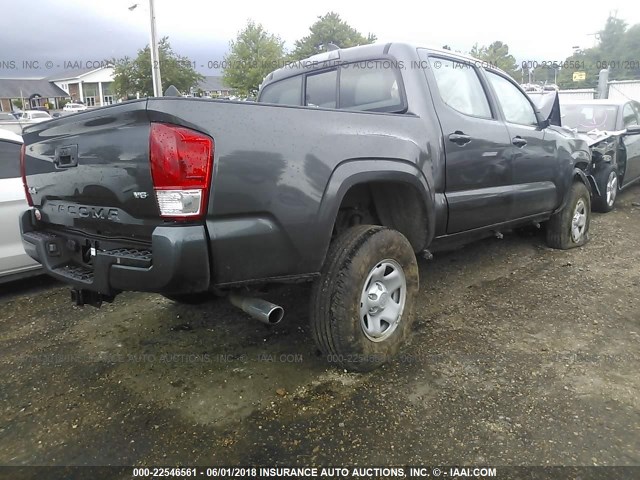 3TMCZ5AN0HM104944 - 2017 TOYOTA TACOMA DBL CAB/SR/TRDSPT/OR/PRO ნაცრისფერი ფოტო 4