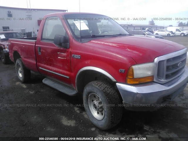 1FTNF21S0YED49349 - 2000 FORD F250 SUPER DUTY RED photo 1