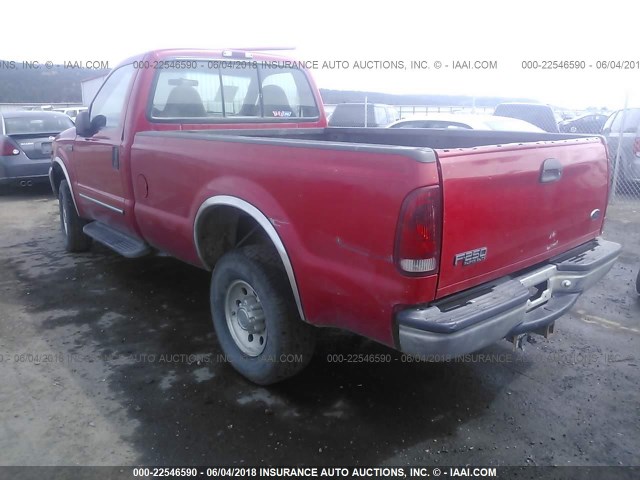 1FTNF21S0YED49349 - 2000 FORD F250 SUPER DUTY RED photo 3