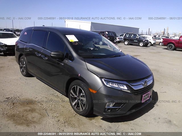 5FNRL6H95JB048357 - 2018 HONDA ODYSSEY ELITE Gris foto 1