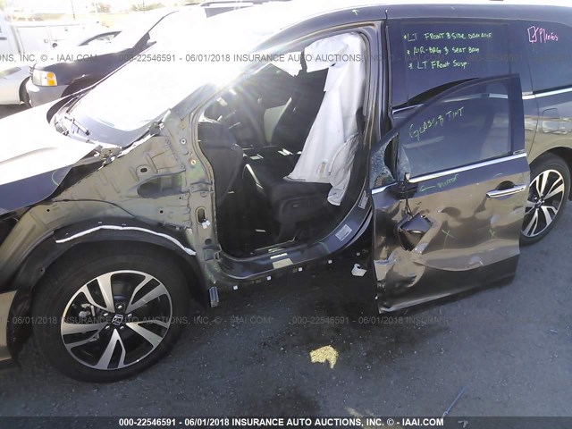 5FNRL6H95JB048357 - 2018 HONDA ODYSSEY ELITE Gris foto 6