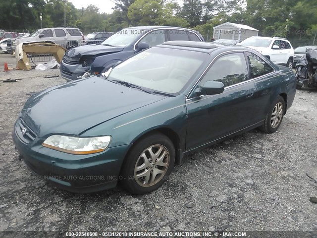 1HGCG22532A028855 - 2002 HONDA ACCORD EX GREEN photo 2