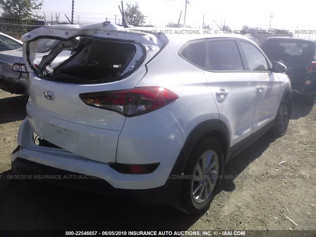 KM8J23A45GU109151 - 2016 HYUNDAI TUCSON SE WHITE photo 4