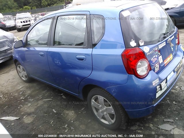 KL1TD66E19B627399 - 2009 CHEVROLET AVEO LS/LT 蓝色 照片 3