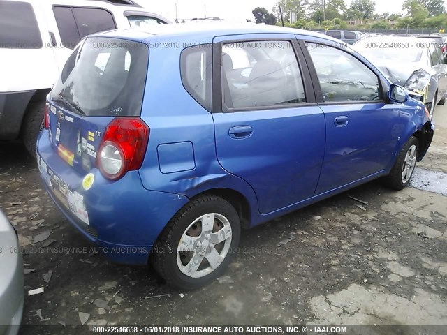 KL1TD66E19B627399 - 2009 CHEVROLET AVEO LS/LT 蓝色 照片 4