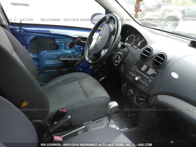 KL1TD66E19B627399 - 2009 CHEVROLET AVEO LS/LT 蓝色 照片 5