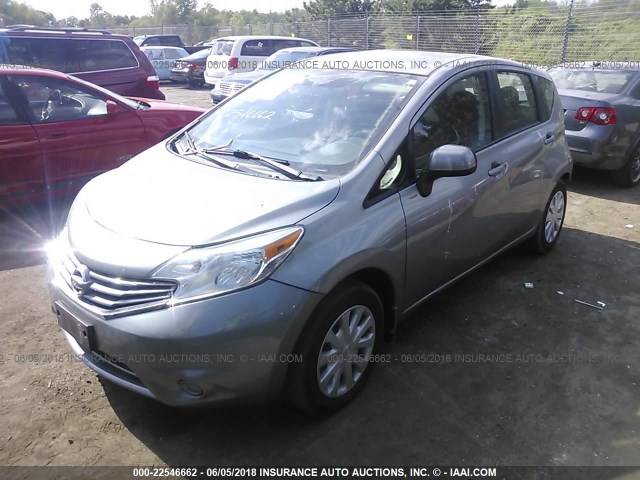 3N1CE2CP9EL431422 - 2014 NISSAN VERSA NOTE S/S PLUS/SV/SL GRAY photo 2