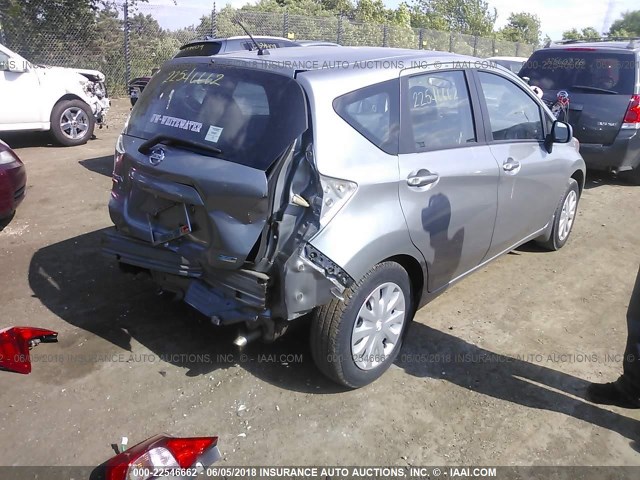 3N1CE2CP9EL431422 - 2014 NISSAN VERSA NOTE S/S PLUS/SV/SL GRAY photo 4