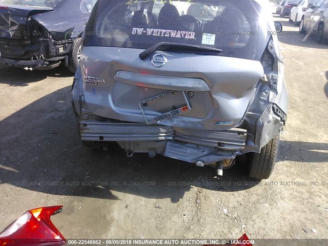 3N1CE2CP9EL431422 - 2014 NISSAN VERSA NOTE S/S PLUS/SV/SL GRAY photo 6