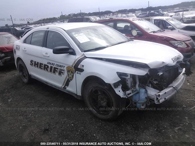 1FAHP2MK2EG111935 - 2014 FORD TAURUS POLICE INTERCEPTOR WHITE photo 1