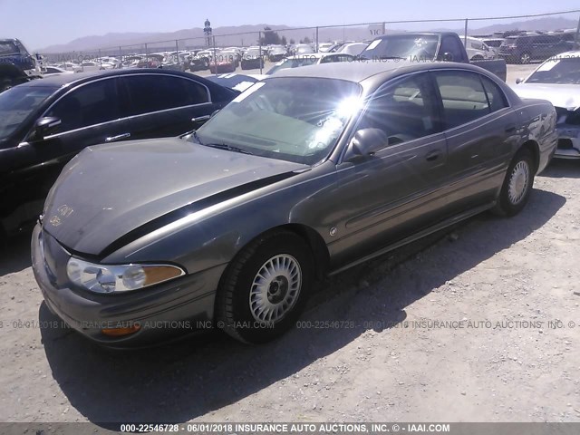 1G4HP54K0Y4258929 - 2000 BUICK LESABRE CUSTOM GRAY photo 2