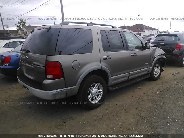 1FMZU73E12UC09394 - 2002 FORD EXPLORER XLT TAN photo 4