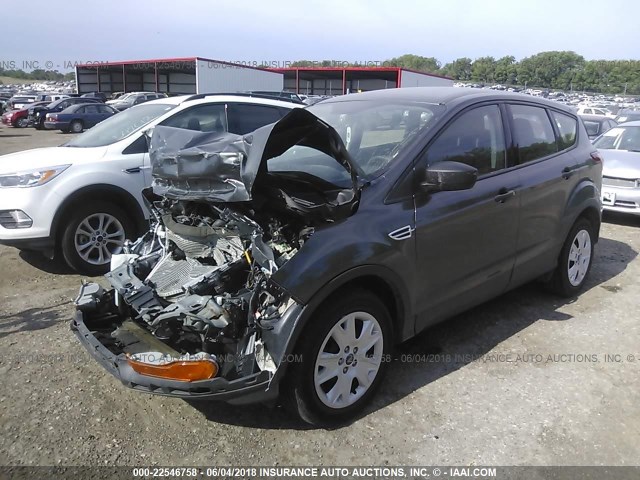 1FMCU0F72FUB94307 - 2015 FORD ESCAPE S GRAY photo 2