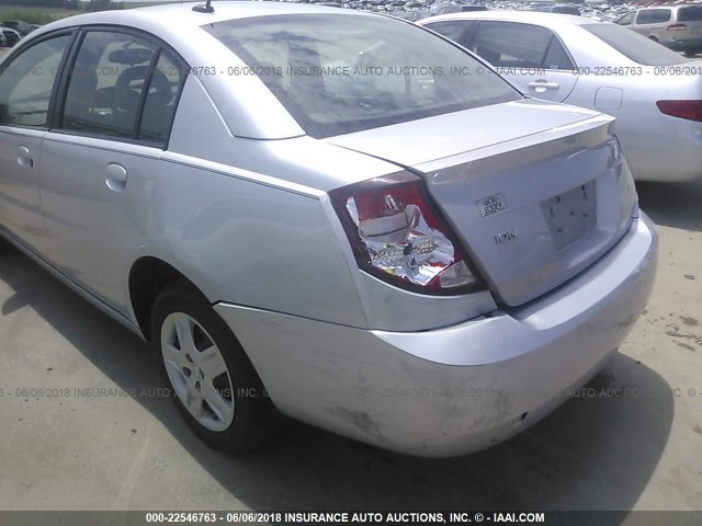 1G8AJ55F66Z176691 - 2006 SATURN ION LEVEL 2 SILVER photo 6
