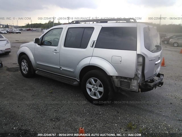 5N1AR18U48C613154 - 2008 NISSAN PATHFINDER S/LE/SE SILVER photo 3