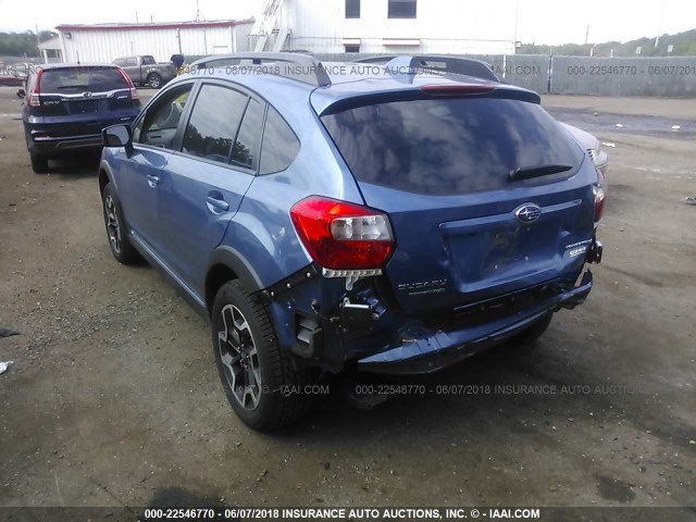 JF2GPADC1H8253153 - 2017 SUBARU CROSSTREK PREMIUM ლურჯი ფოტო 3