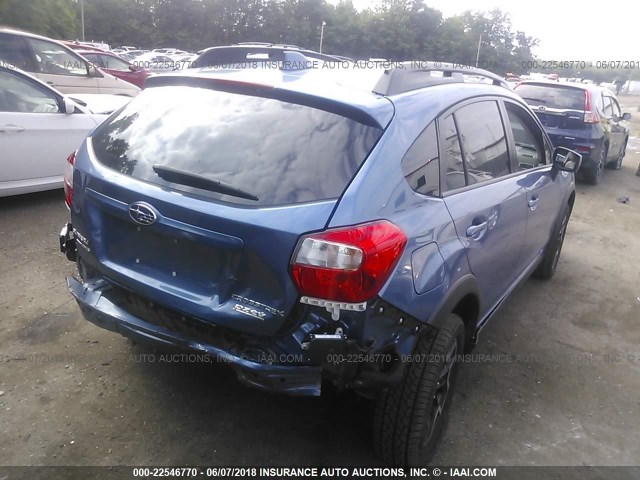 JF2GPADC1H8253153 - 2017 SUBARU CROSSTREK PREMIUM ლურჯი ფოტო 4
