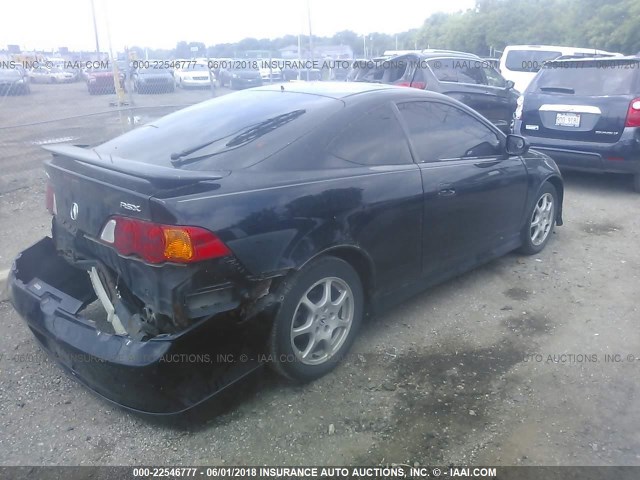 JH4DC54844S014093 - 2004 ACURA RSX BLACK photo 4