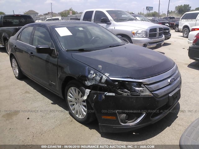 3FADP0L33AR322755 - 2010 FORD FUSION HYBRID BLACK photo 1