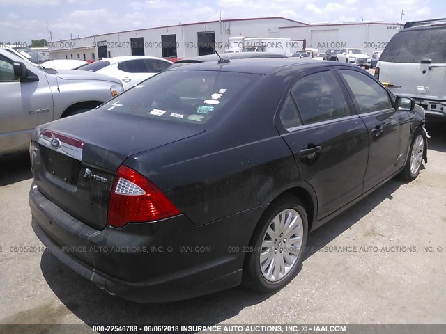 3FADP0L33AR322755 - 2010 FORD FUSION HYBRID BLACK photo 4